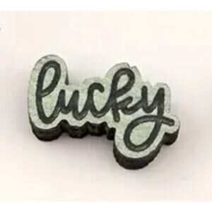 Petite Lucky Stud Earrings Wood Green